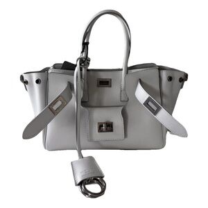 Balenciaga Bel Air Carry All Mini Handbag in White Soft Calfskin Leather
